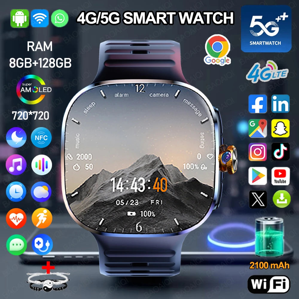 Montre BAOAIQI AMOLED 2,4″ avec SIM – CLEVI Paris