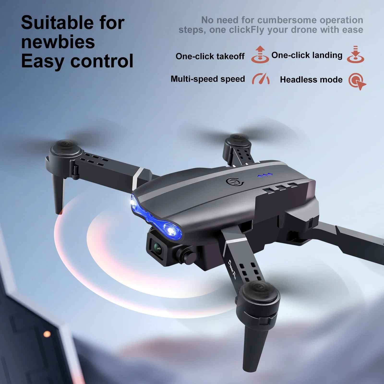 Drone E99 PRO 8K Double Caméra – Écran Télécommande, GPS, Brushless, Garde-Hélices & 12 Min de Vol – CLEVI Paris