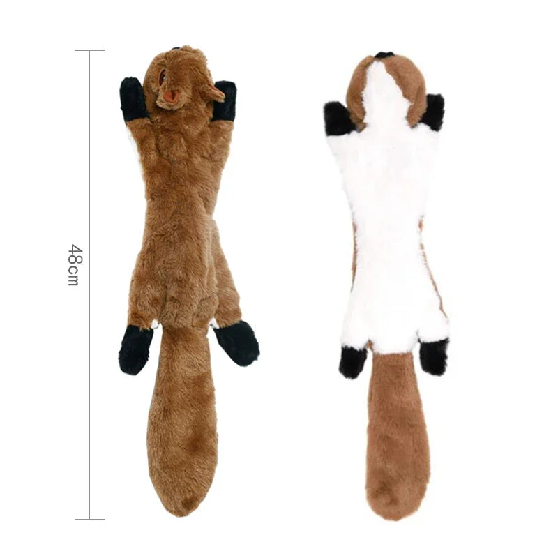Jouet Chien 45cm – Peluche Animale Sans Rembourrage avec Squeakers – CLEVI Paris