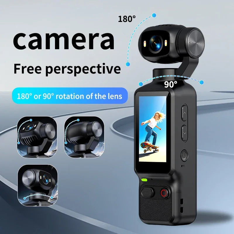 Caméra Action 4K ONEVAN – Rotation 180°, 19MP, WiFi, Écran 1,8", Batterie 1800mAh, Idéale Vlog & Réseaux Sociaux