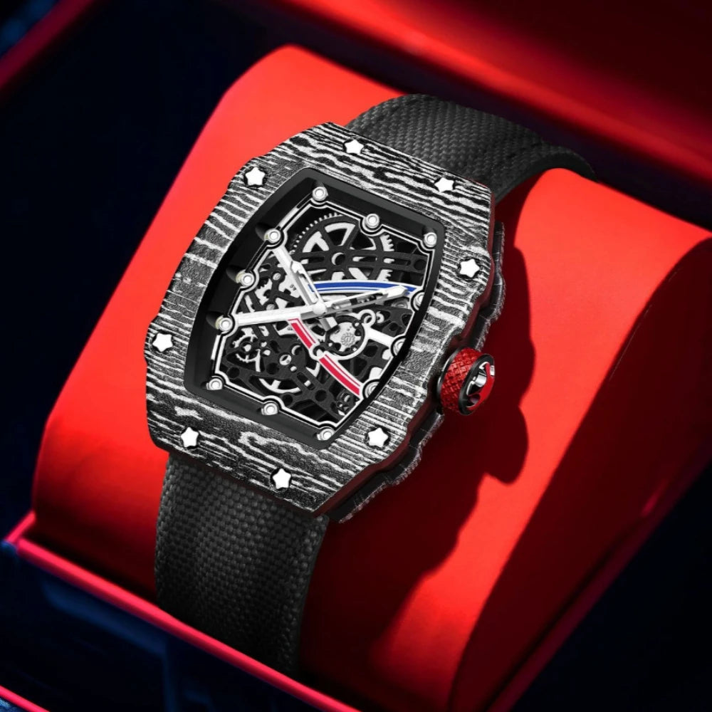 STARPERISH Montre Automatique Japonais Homme Tonneau Ultra-Fin Nylon Lumineux – CLEVI Paris