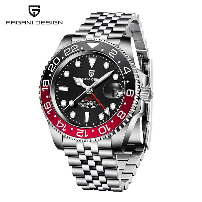 Montre GMT Automatique Homme Pagani Design PD-1662 Saphir Lunette Céramique 100m – CLEVI Paris