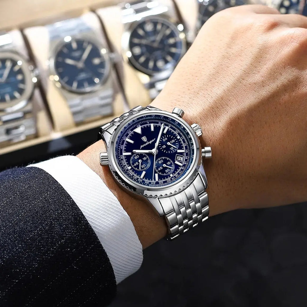 Montre Militaire Chronographe POEDAGAR Homme – CLEVI Paris