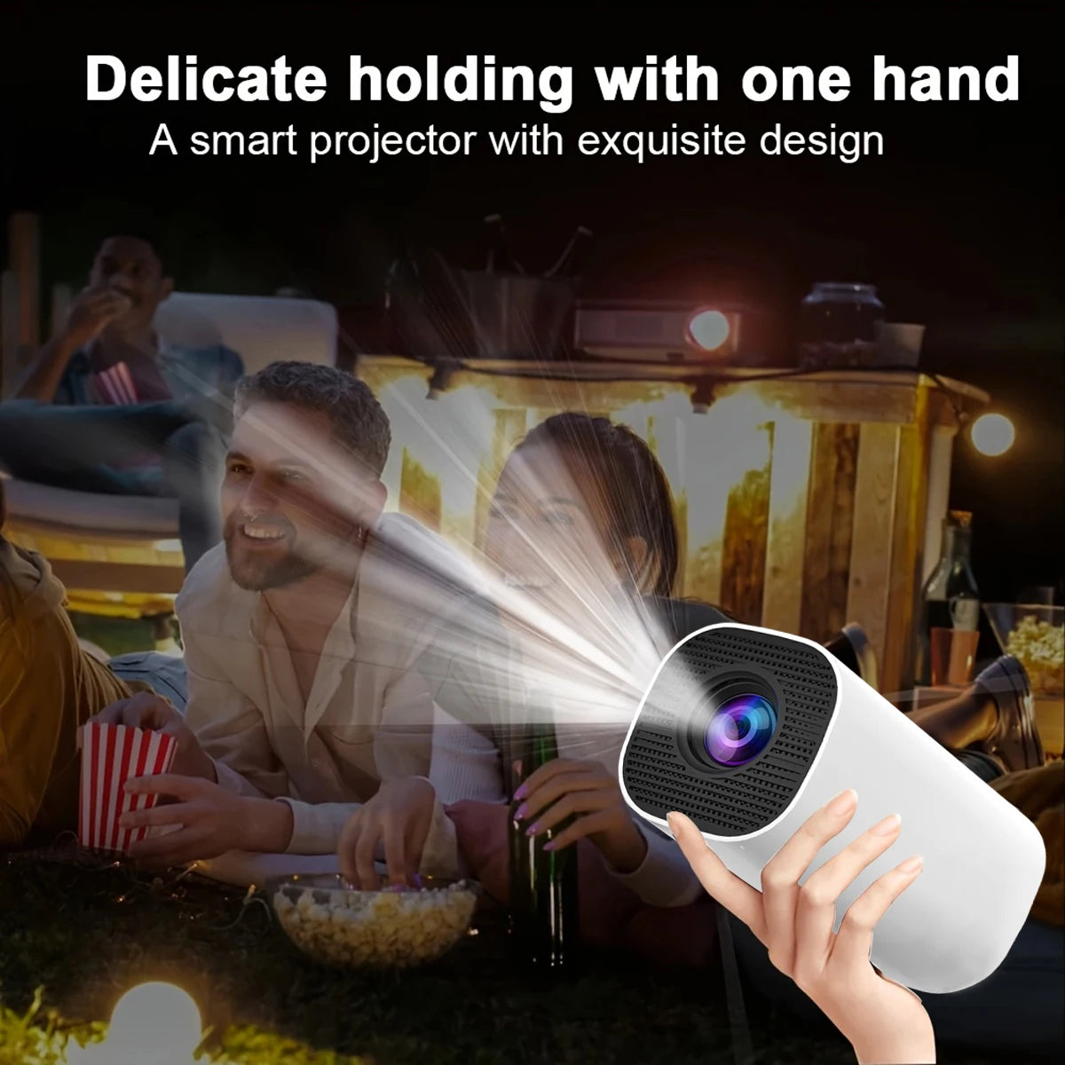 Vidéoprojecteur Portable WiFi 6 Bluetooth 5.0 720P 4K 260 Lumens | Rotation 180°