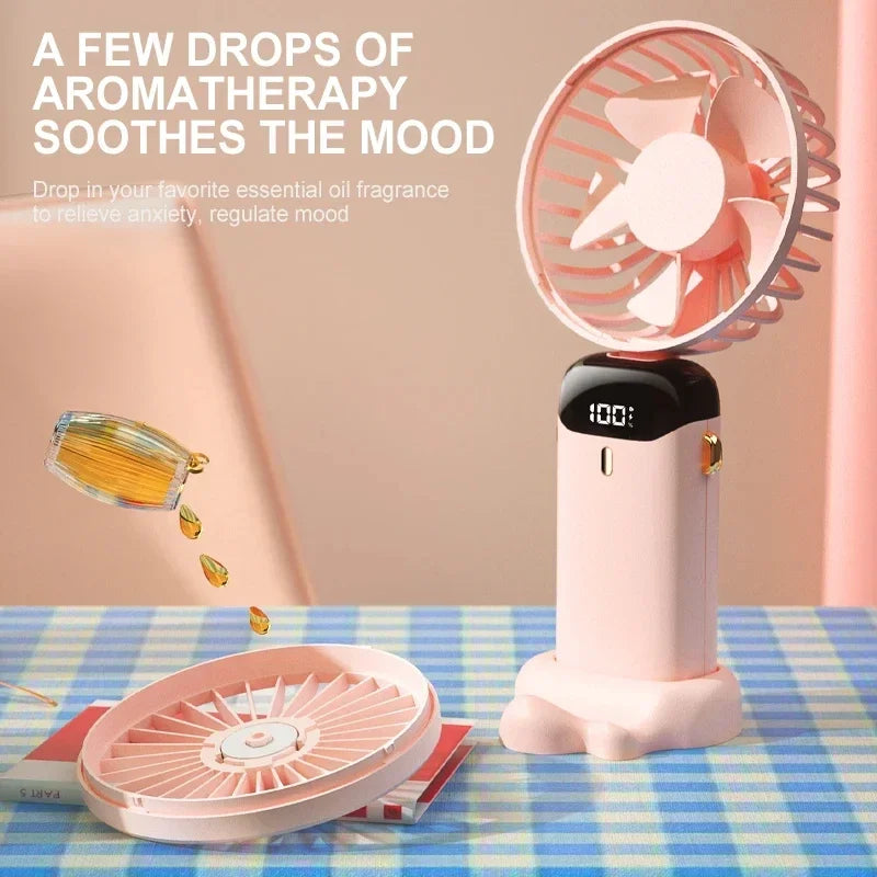 Mini ventilateur de cou rechargeable, écran LED – CLEVI Paris