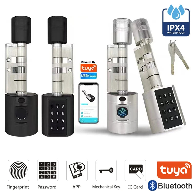 Cylindre Connecté XSDTS SXS-70 Empreinte Digitale Tuya Bluetooth – CLEVI Paris
