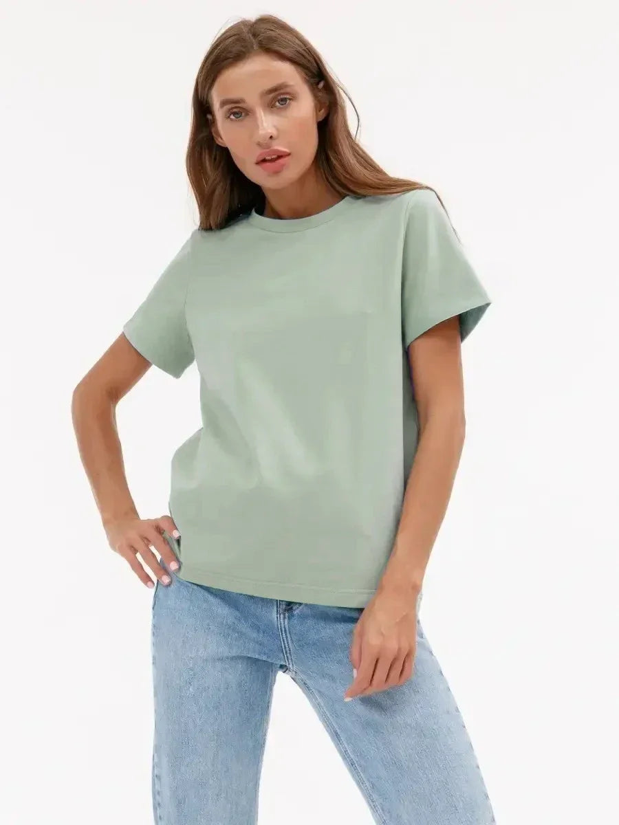 T-shirt Femme 100% Coton — Coupe Loose Manches Courtes | CLEVI Paris