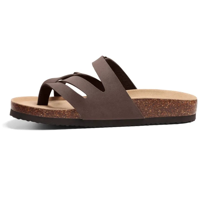 Sandales Femme Semelle Liège Soutien Plantaire Boucle Ajustable – CLEVI Paris