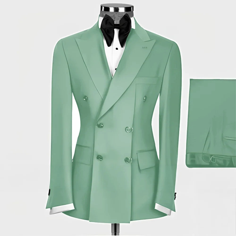 Costume Homme 2 Pièces Slim Fit – Blazer Revers Pointu, Smoking Mariage & Cérémonie