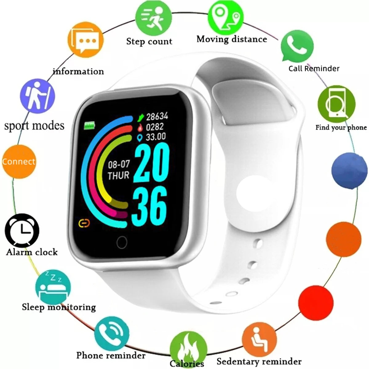 Smartwatch Connectée Y68 / 116Plus — CLEVI Paris