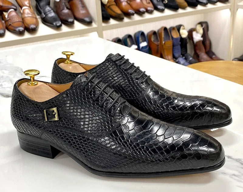 Oxford Bout Pointu Cuir Véritable Homme – Semelle Caoutchouc, 6 Coloris, Tailles 36-49 – CLEVI Paris