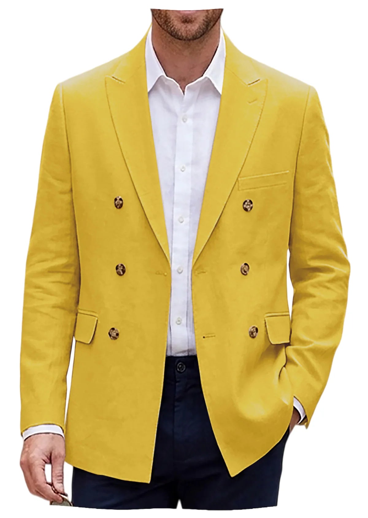Blazer homme double boutonnage à revers – CLEVI Paris