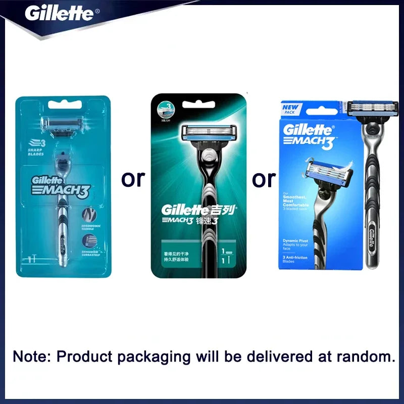 Rasoir Manuel Gillette Mach 3 Homme – 3 Lames Acier Inoxydable Bande Hydratante Rasage Précis – CLEVI Paris