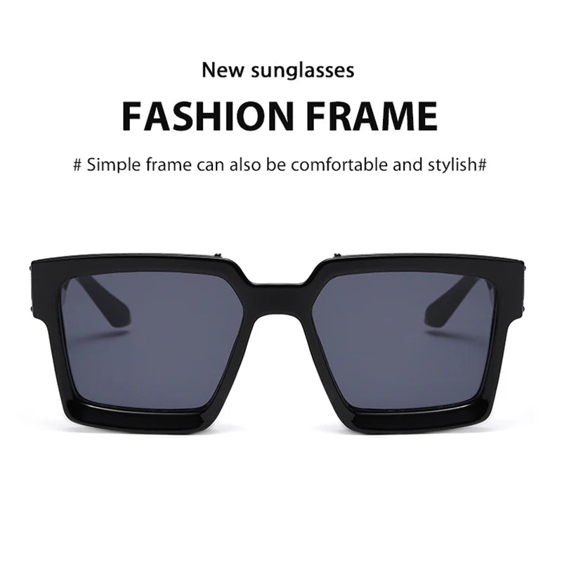 Lunettes de Soleil Carrées Vintage UV400 Unisexe – CLEVI Paris