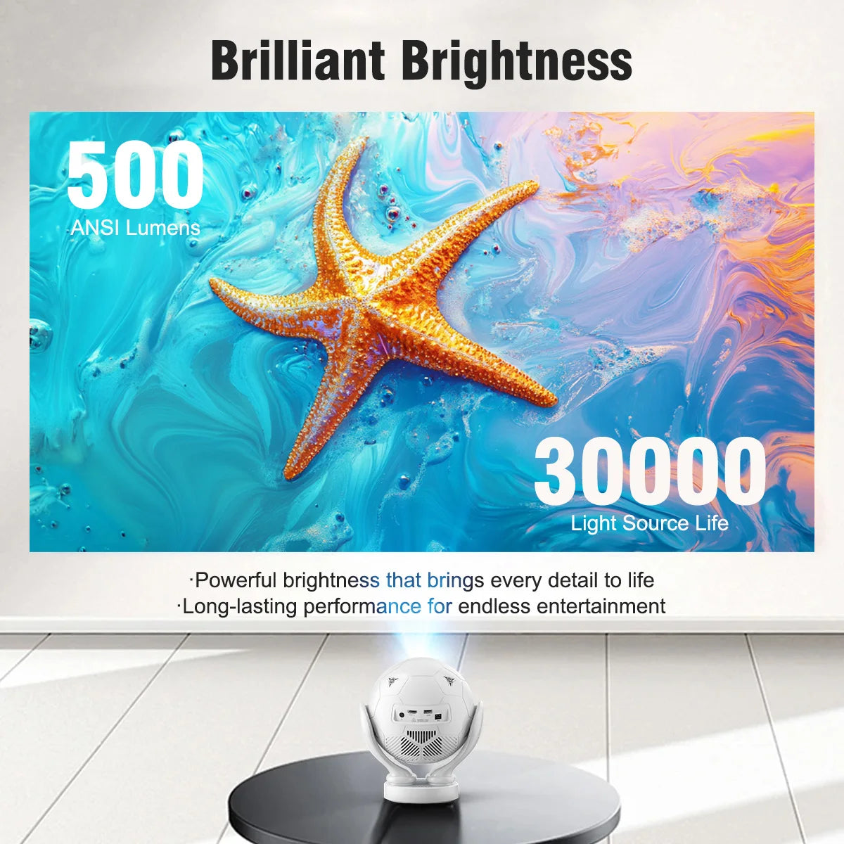 Magcubic HY320F Projecteur Android 14 1080P 8K 500 ANSI WiFi 6 BT 5.4 Ratio 0,8:1 Contrôle Vocal – CLEVI Paris