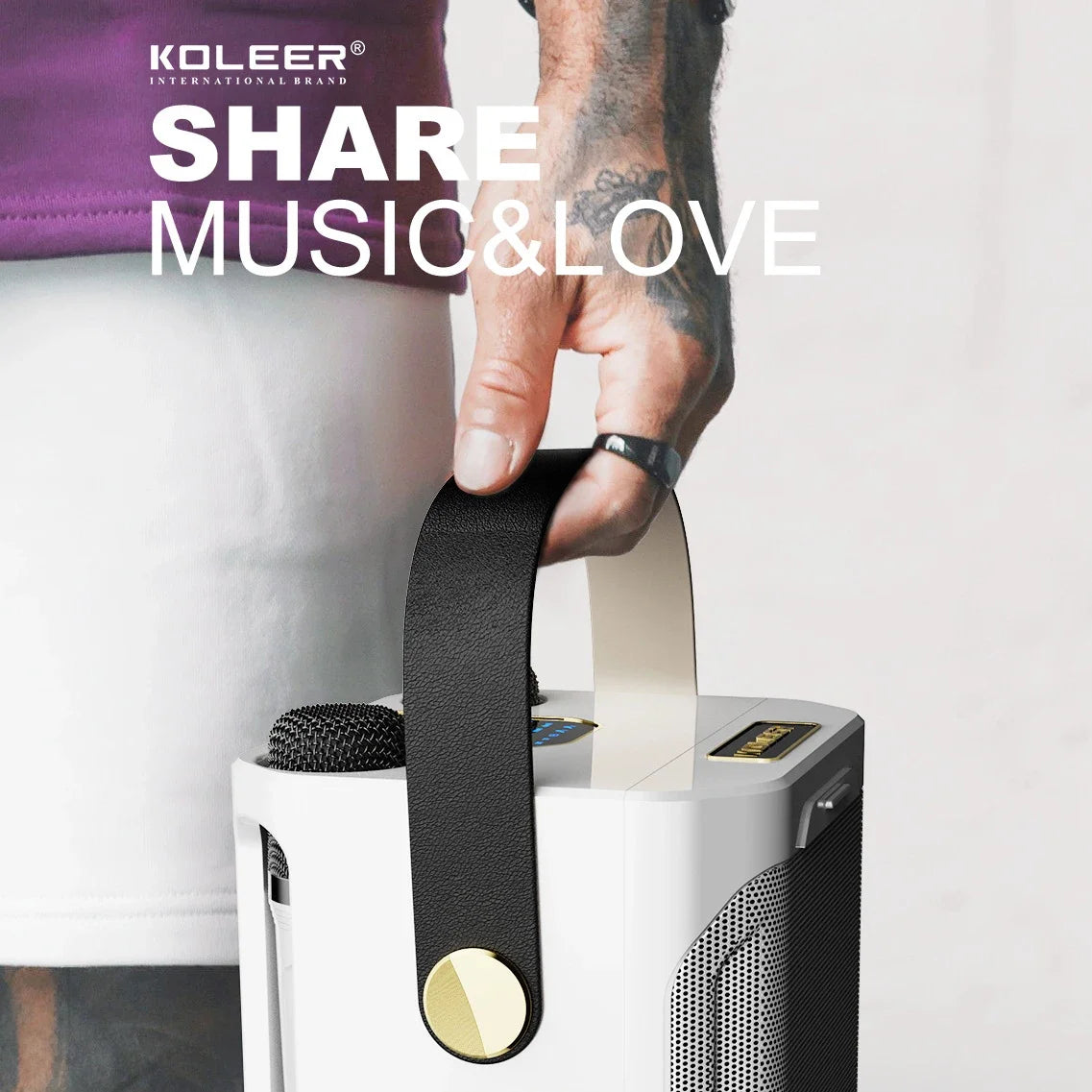 AyeBeau S882 Enceinte Karaoké 100W Bluetooth 5.3 2 Micros Changeur de Voix – CLEVI Paris
