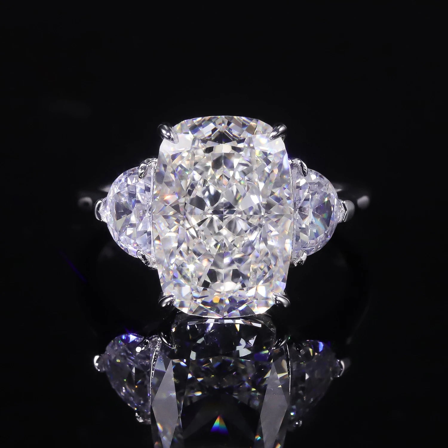 Bague Trois Pierres Argent 925 | Zircon Diamant – CLEVI Paris