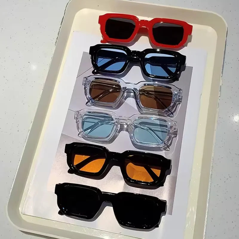 Lunettes de Soleil Rétro Rectangle UV400 – Style Vintage Mixte