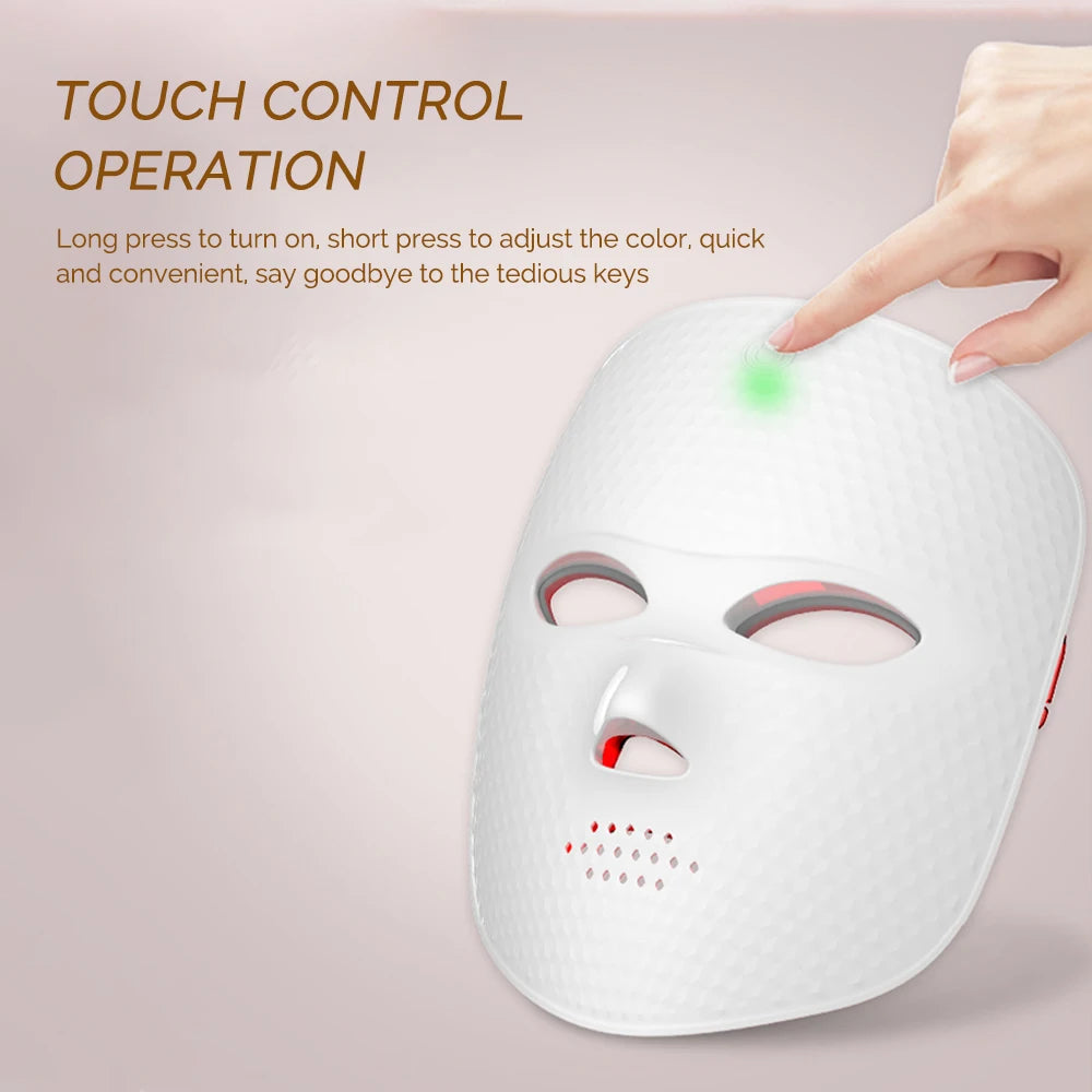 Masque LED Visage 7 Couleurs – Photothérapie Anti-Âge & Éclat – CLEVI Paris