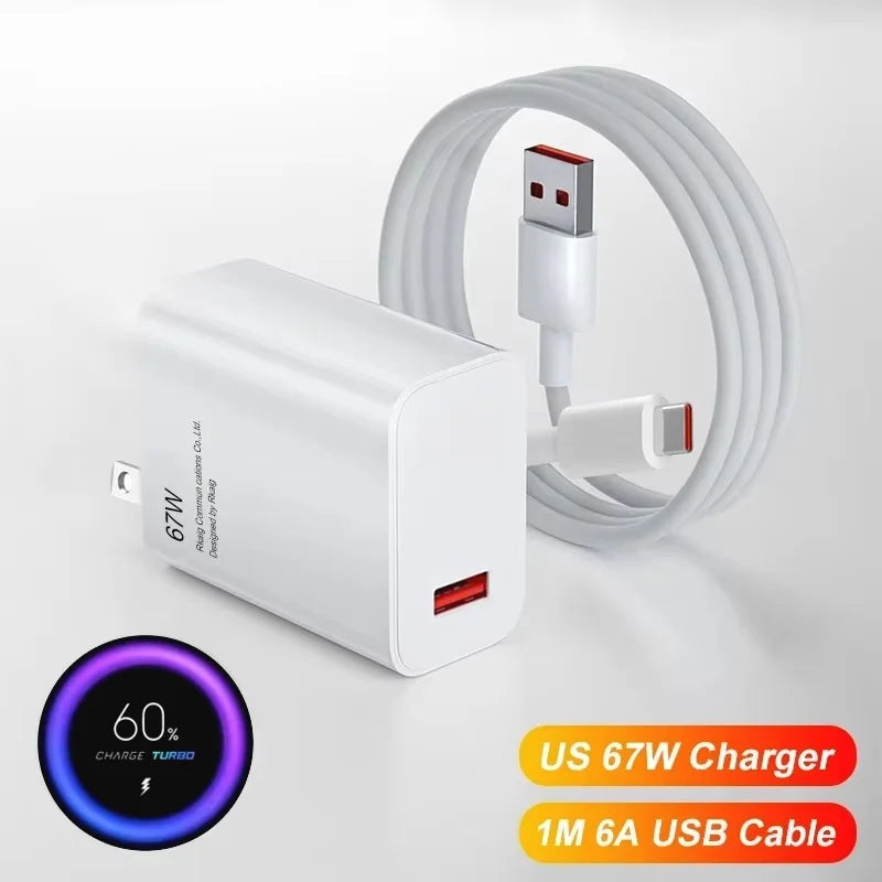 Chargeur Rapide 67W USB-C 6A Xiaomi Redmi POCO – CLEVI Paris