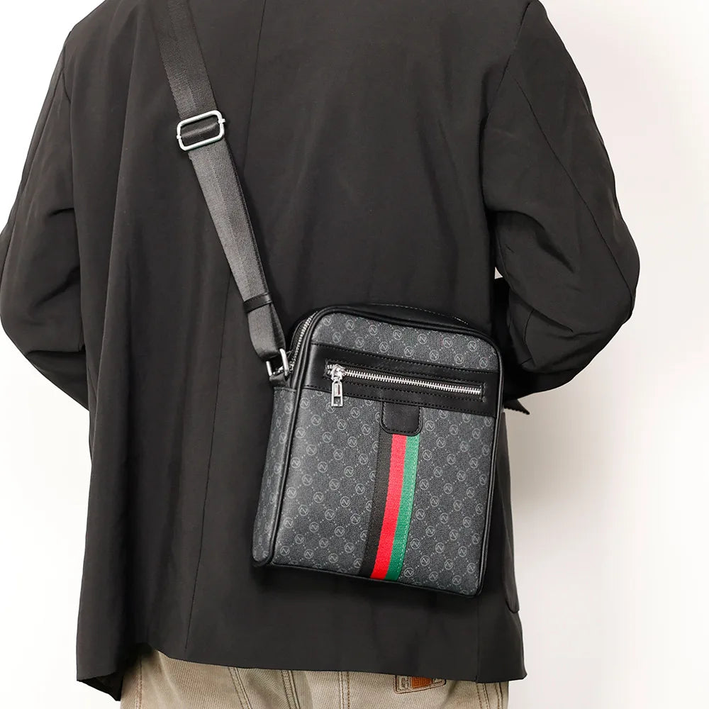 Sac Bandoulière Homme PU Léger – Sac Crossbody Sport & Casual, Poche Téléphone – CLEVI Paris