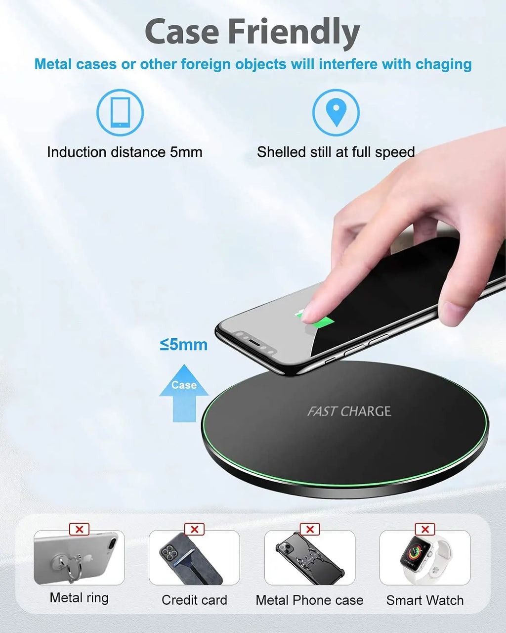 Chargeur Sans Fil Rapide 50W Universel iPhone & Samsung — CLEVI Paris