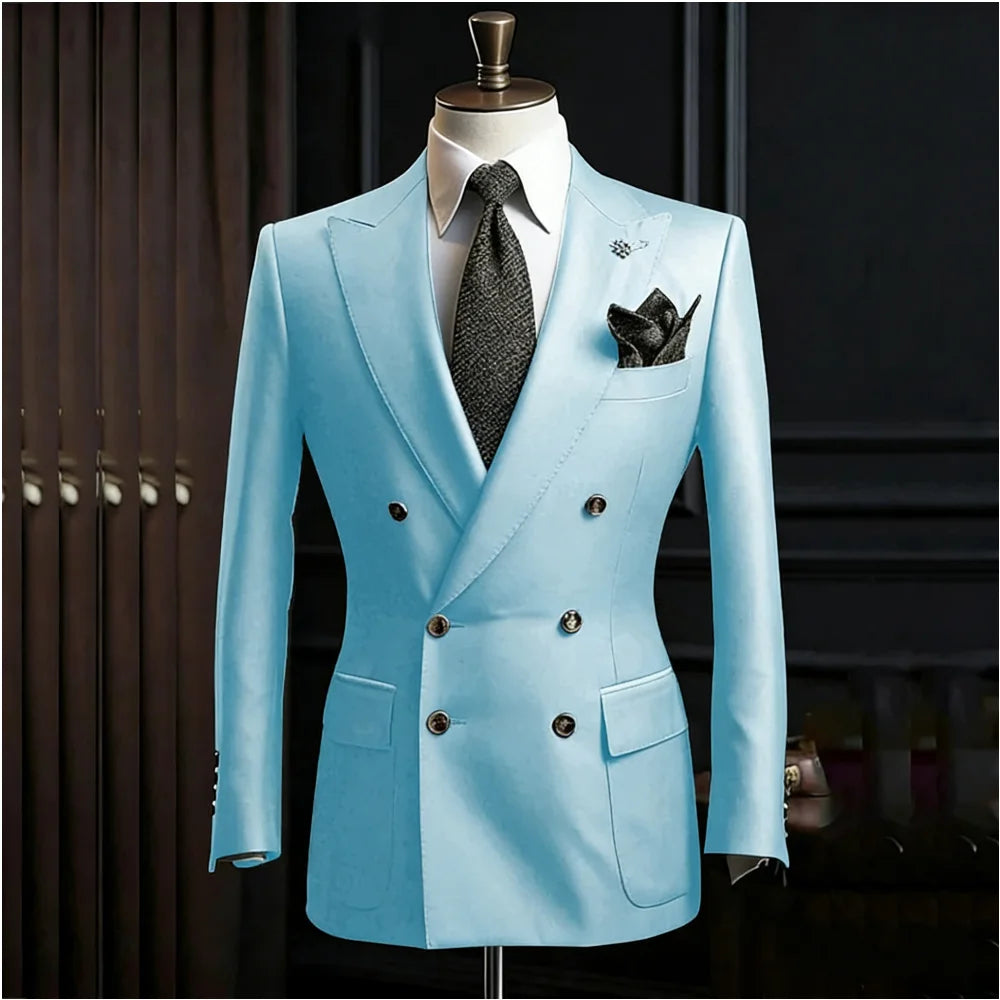 Costume homme 2 pièces à double boutonnage – CLEVI Paris