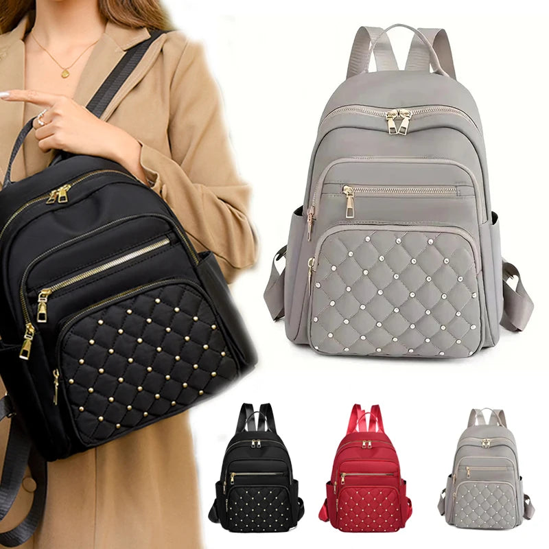 Sac à Dos Nylon Grande Capacité Femme Casual — CLEVI Paris