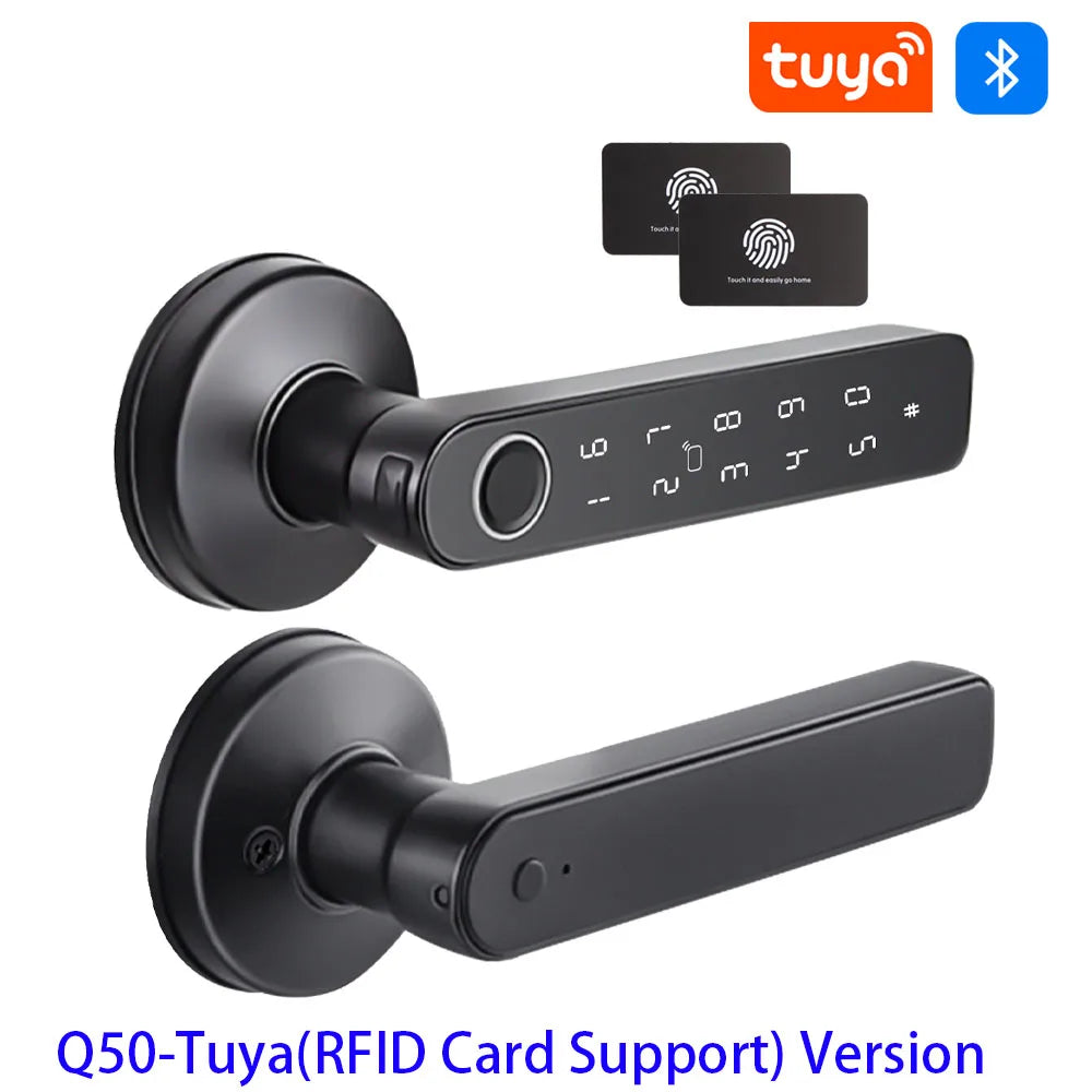 Serrure Connectée Asia-Teco Q50 Empreinte Digitale Tuya Bluetooth IP65 – CLEVI Paris