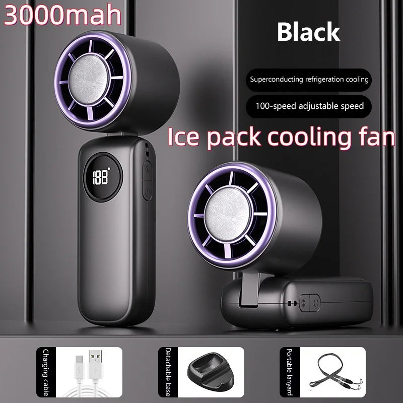 Ventilateur Tour de Cou Sans Lames 8000mAh 100 Vitesses LED USB Rechargeable – CLEVI Paris