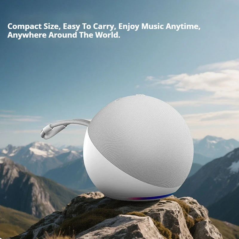 Enceinte Bluetooth Portable DGETG Alaxe — 360° Surround, IPX4, RGB, 5W, Carte TF | CLEVI Paris