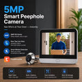 Judas Connecté 5MP avec Moniteur 4,3" – Batterie 5000mAh WiFi Tuya Détection PIR Vision Nocturne – CLEVI Paris
