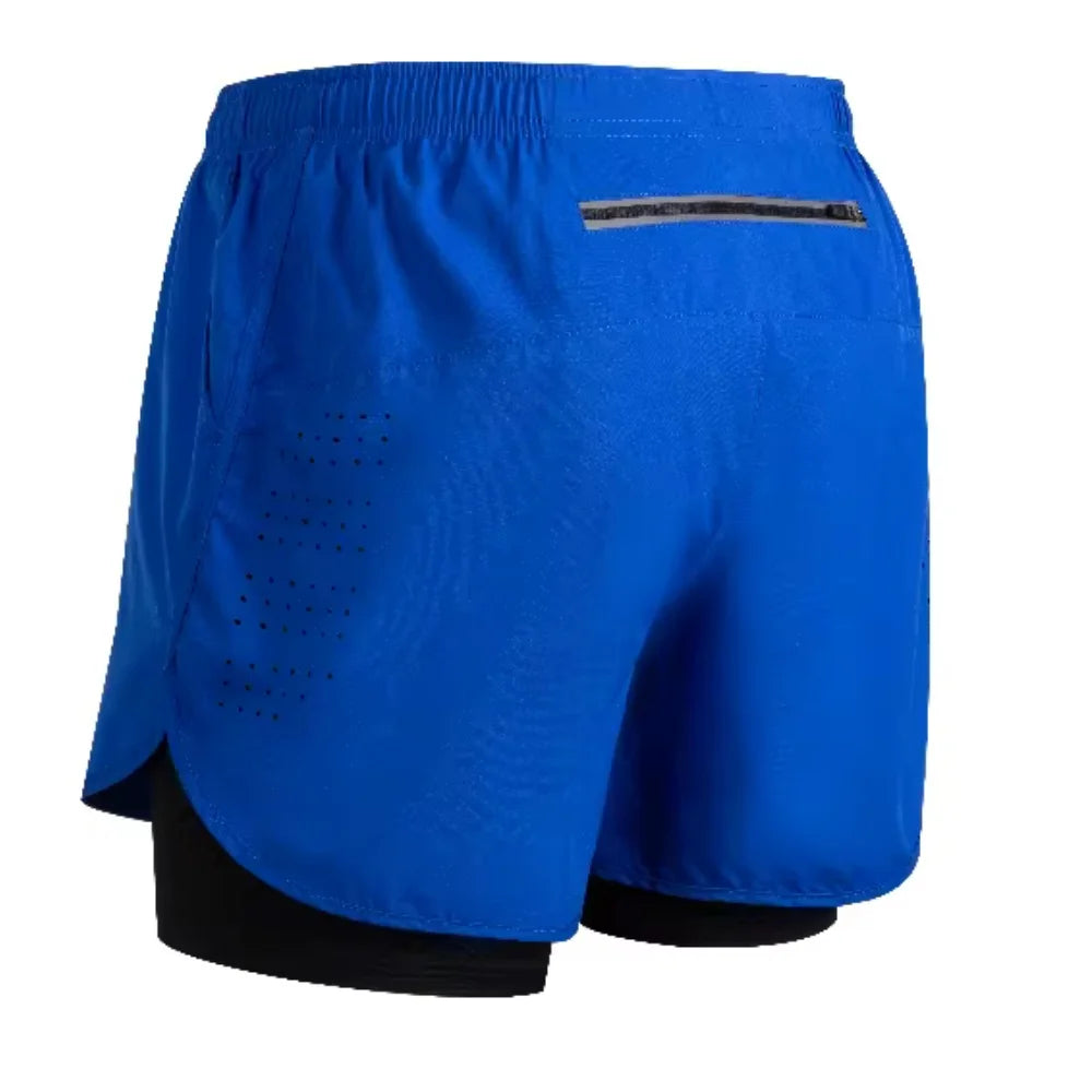 Short Homme 2-en-1 Double Couche Séchage Rapide Sport Running – CLEVI Paris