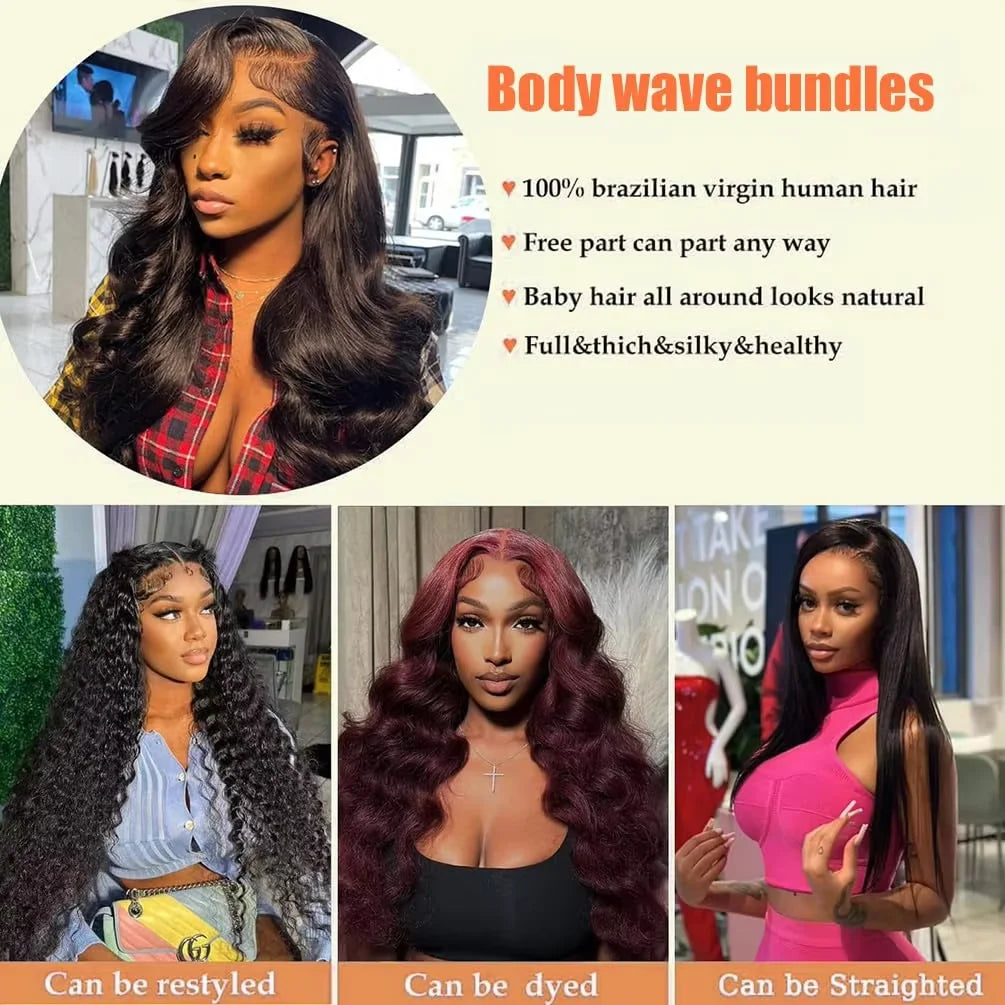 Extensions Cheveux Humains Body Wave Brésiliennes Remy 16A — CLEVI Paris