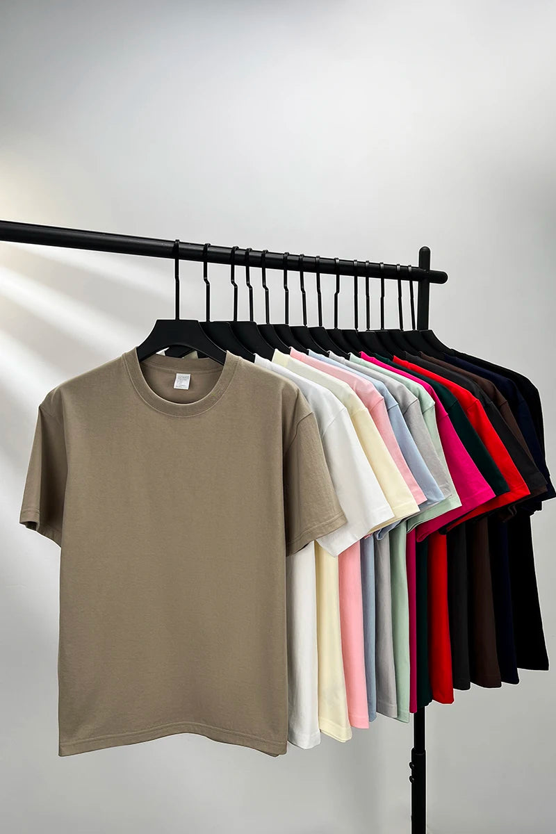 T-Shirt Homme CEMIJIU 100% Coton – Col Rond, Coupe Loose, Respirant, Grande Taille