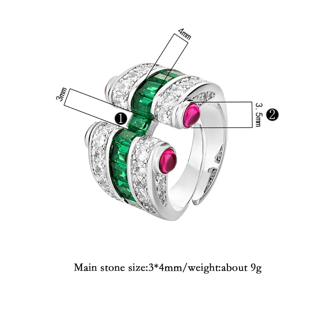 Bague Cocktail Pierres Précieuses Rubis Saphir Émeraude – CLEVI Paris