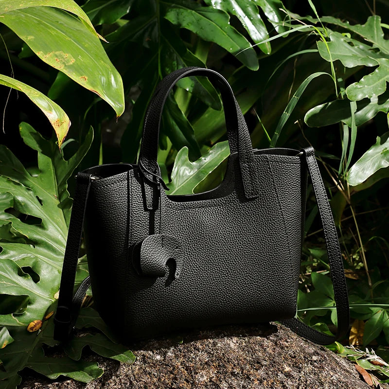 Sac Seau Femme Cuir Véritable Vintage Tote & Bandoulière – CLEVI Paris
