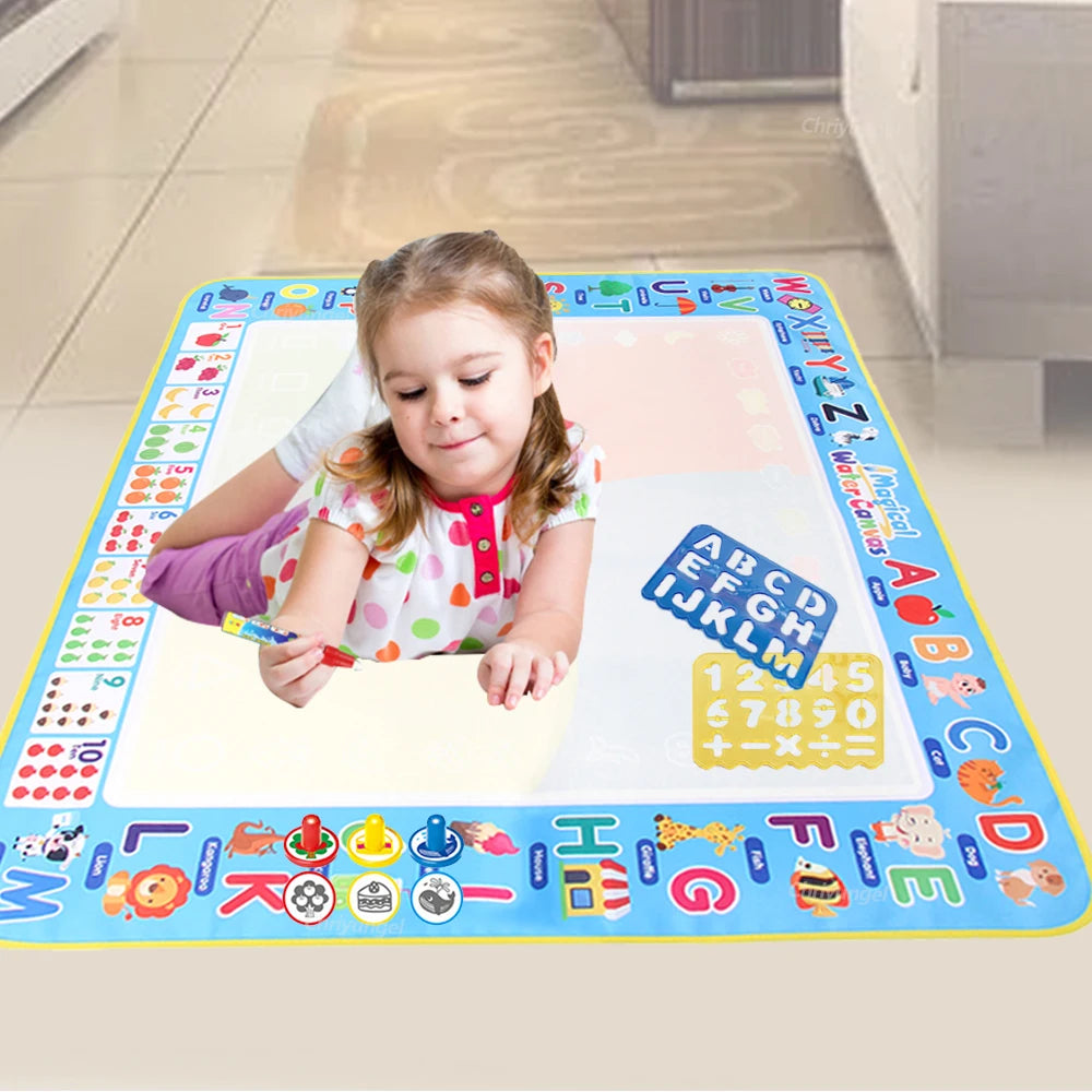 Tapis de Dessin Magique à l’Eau 100x80cm – Réutilisable, Montessori, Dès 3 ans – CLEVI Paris