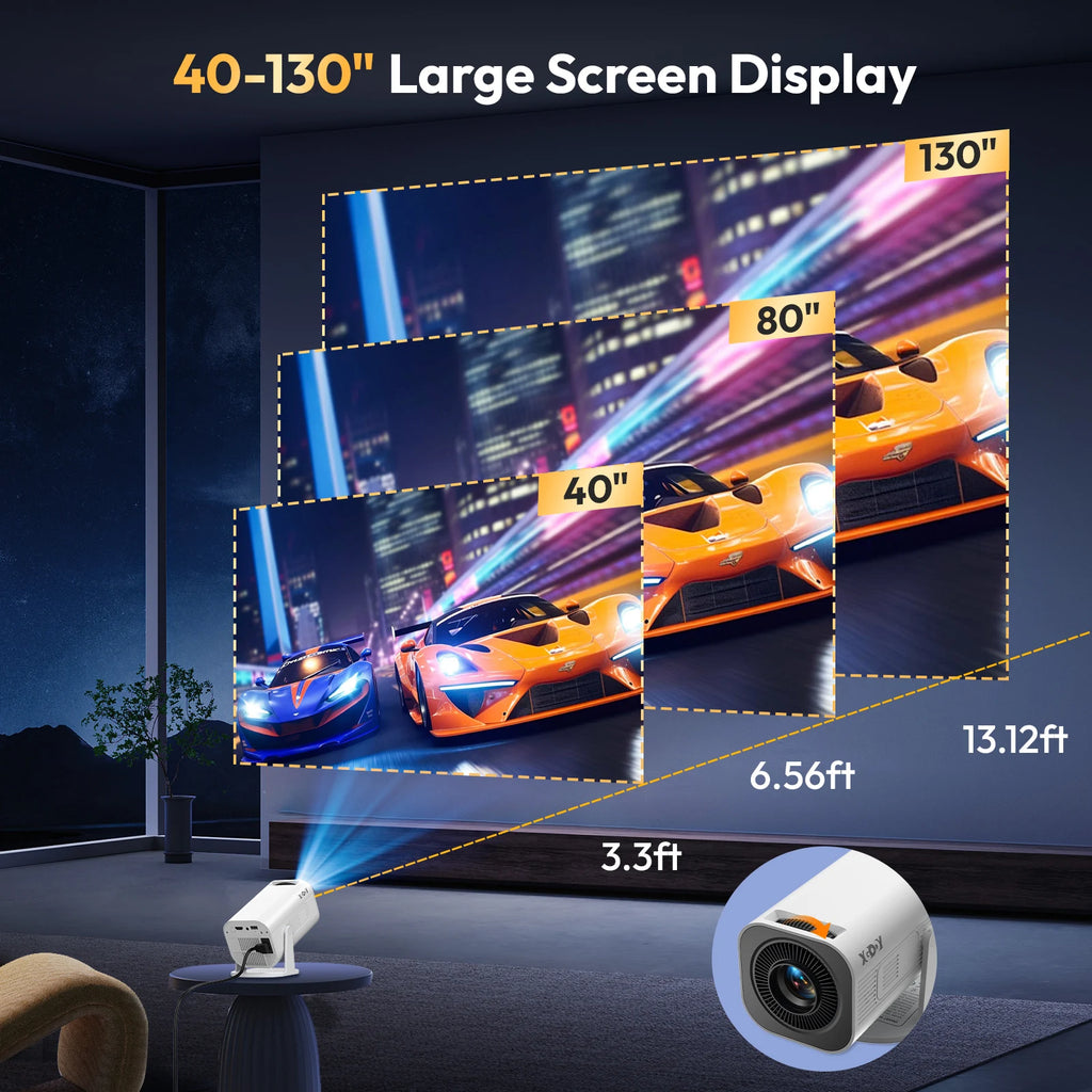 Xgody Gimbal 3 Pro Projecteur Android 11 720P 4K 300 ANSI WiFi 6 BT 5.4 Portable Mini – CLEVI Paris
