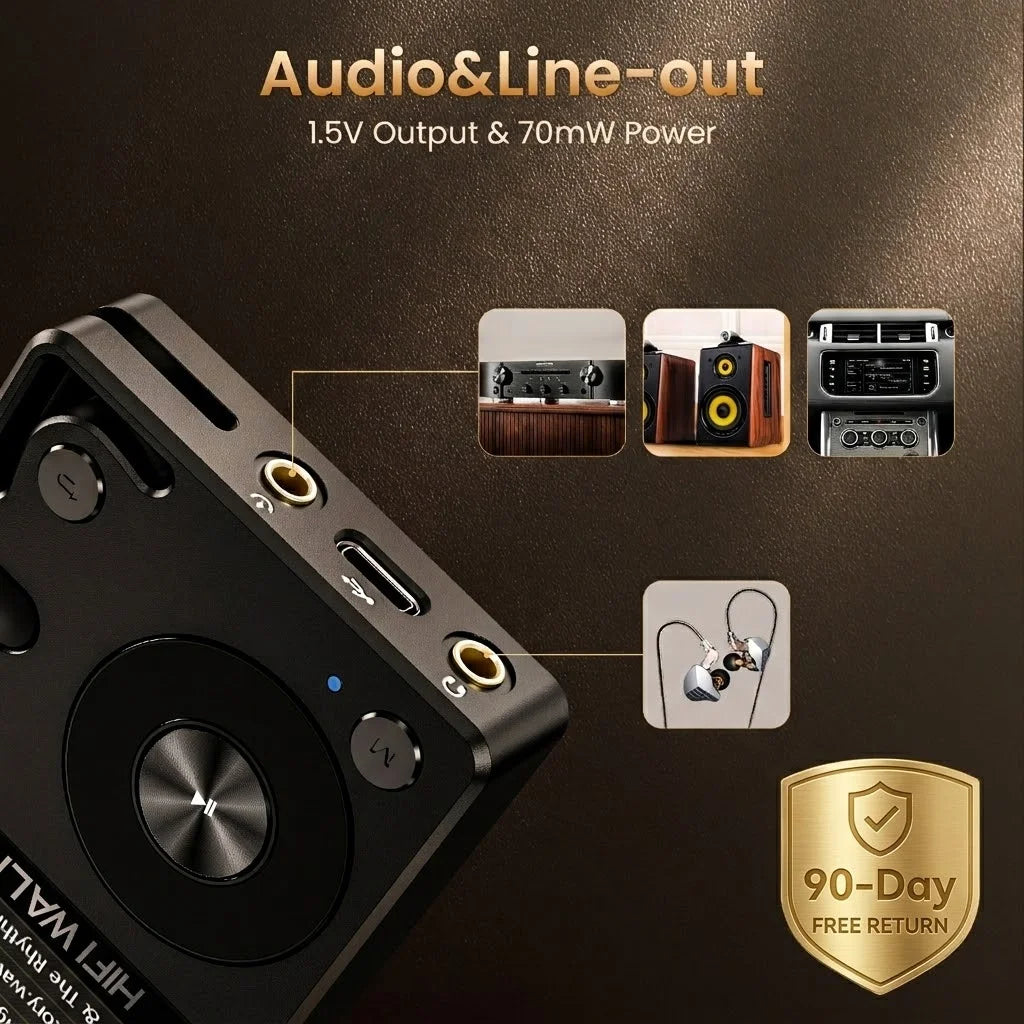 HiFi Walker H2 DAP ES9018K2M DSD128 Bluetooth 5.2 LDAC USB-DAC 64Go – CLEVI Paris