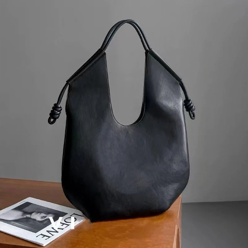 Tote Bag PU Aisselle Grande Capacité Femme Style Minimaliste Bureau – CLEVI Paris