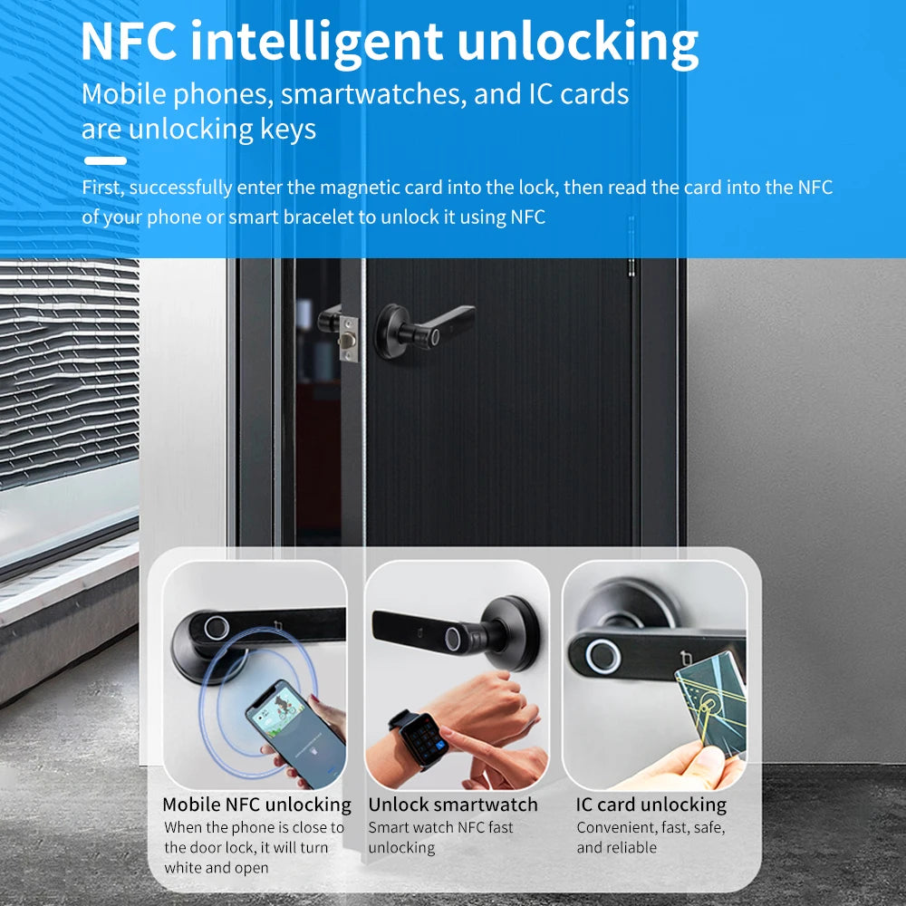 Serrure Connectée Asia-Teco Q50 Empreinte Digitale Tuya Bluetooth IP65 – CLEVI Paris