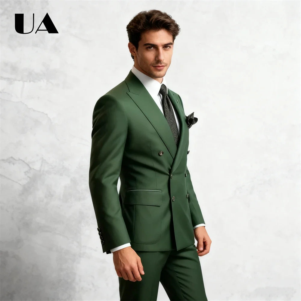 Veste Longue Croisée Homme Uni – CLEVI Paris