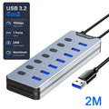 Hub USB 3.2 Gen 2 7 Ports 10Gbps avec Câble – CLEVI Paris