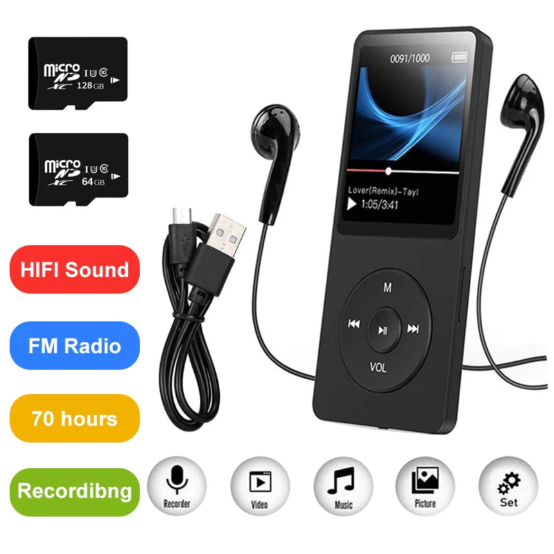 NVPONE Lecteur MP3/MP4 Bluetooth 4.0 TF 128Go FM Enregistreur Sport – CLEVI Paris