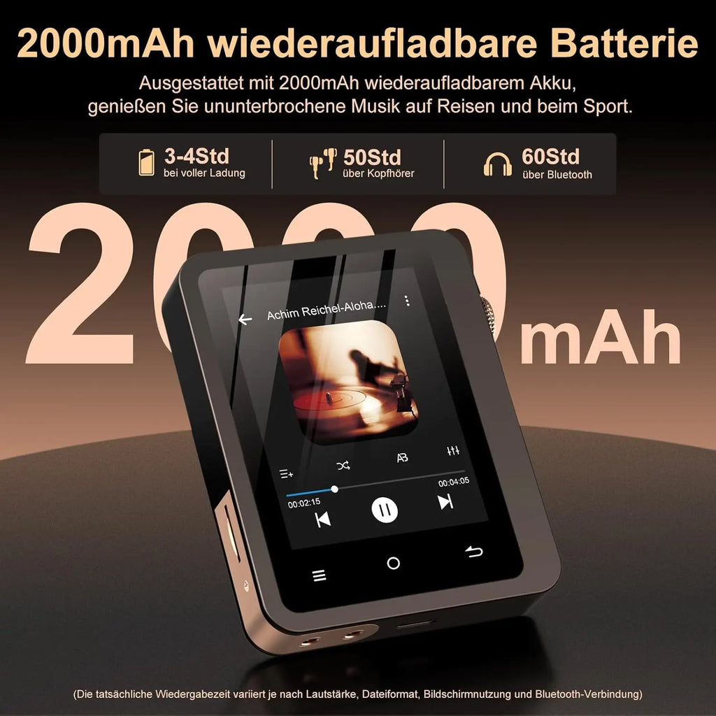 Fanvace F10 Lecteur HiFi DSD Bluetooth 5.3 DAC ES9018K2M Écran 2,8" 50h 64Go – CLEVI Paris
