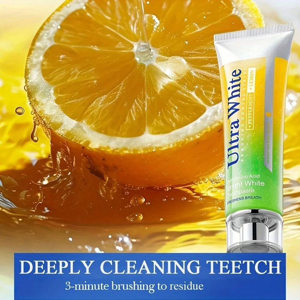 Dentifrice Citron Menthe Blancheur & Haleine Fraîche 100g – CLEVI Paris