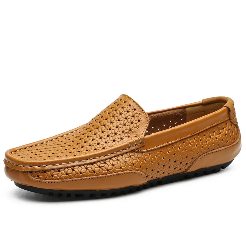 Mocassins Cuir Véritable Ajourés Homme Respirants Slip-On | 7 Coloris – CLEVI Paris