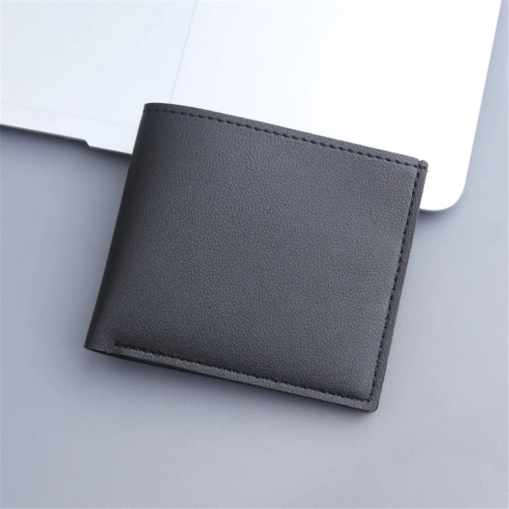 Portefeuille Court Homme Cuir PU Vintage — Slim, Porte-Cartes, Noir, Marron & Café | CLEVI Paris