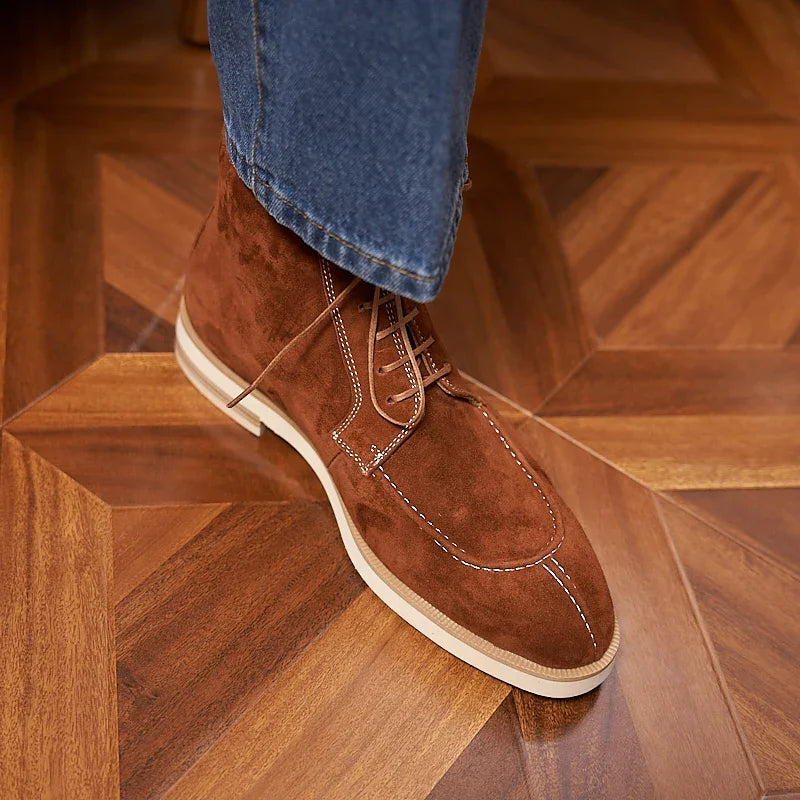 Boots Vintage Cuir Homme – Chelsea Moto Semelle Épaisse